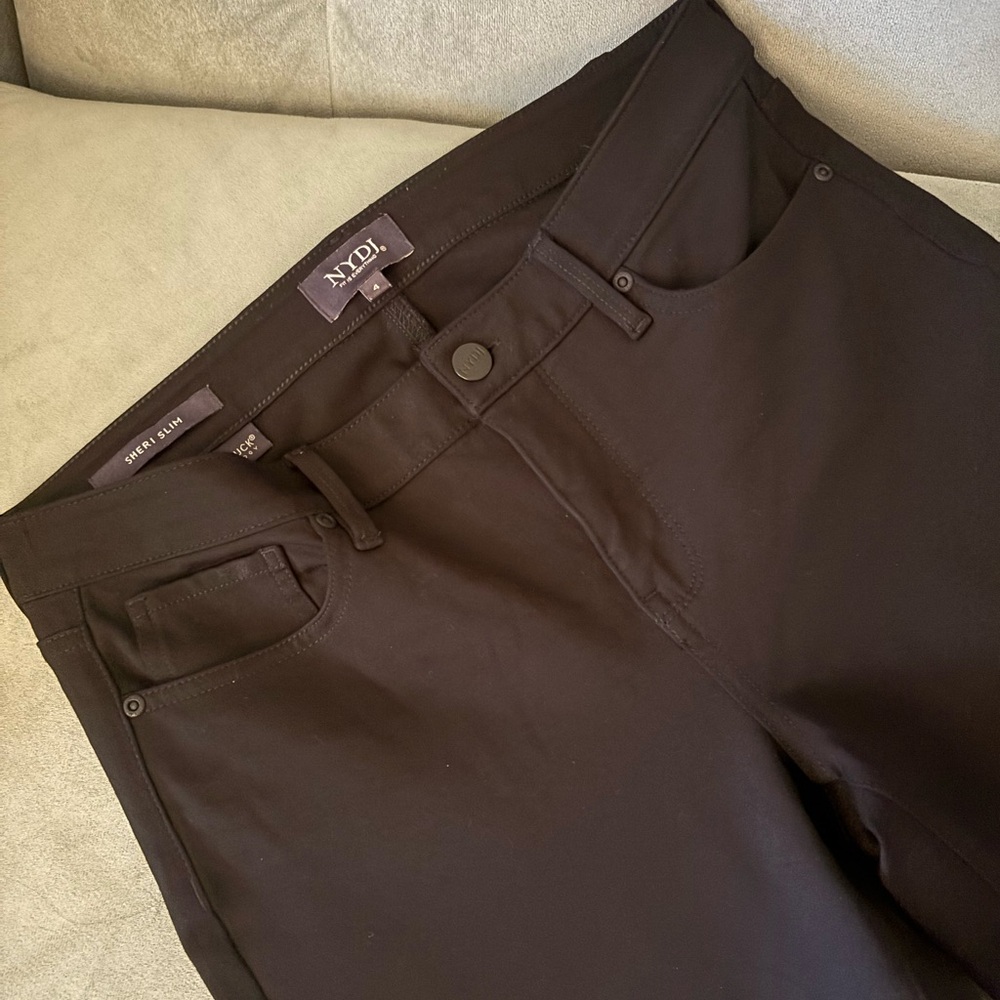 NWOT NYDJ Not Your Daughter’s Jeans Sheri Slim lift & tuck black trouser pants 4